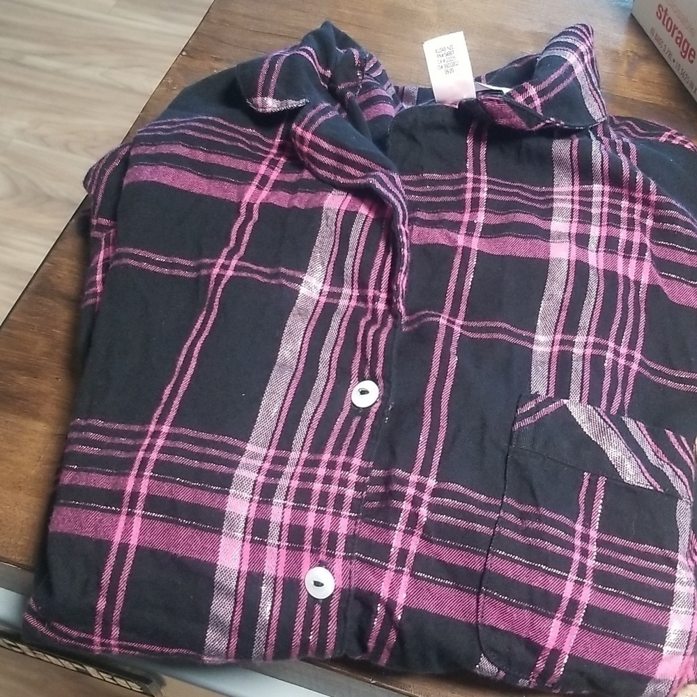Victoria's Secret Pajamas Black Pink Purple Metallic Size Medium - Picture 6 of 6